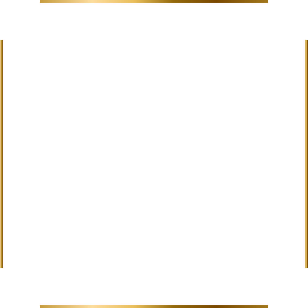 Square Golden Frame cut out